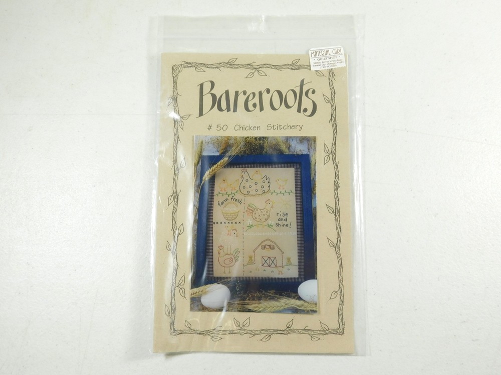 2000 Bareroots # 50 Chicken Stitchery Embroidery Pattern Farm Animals