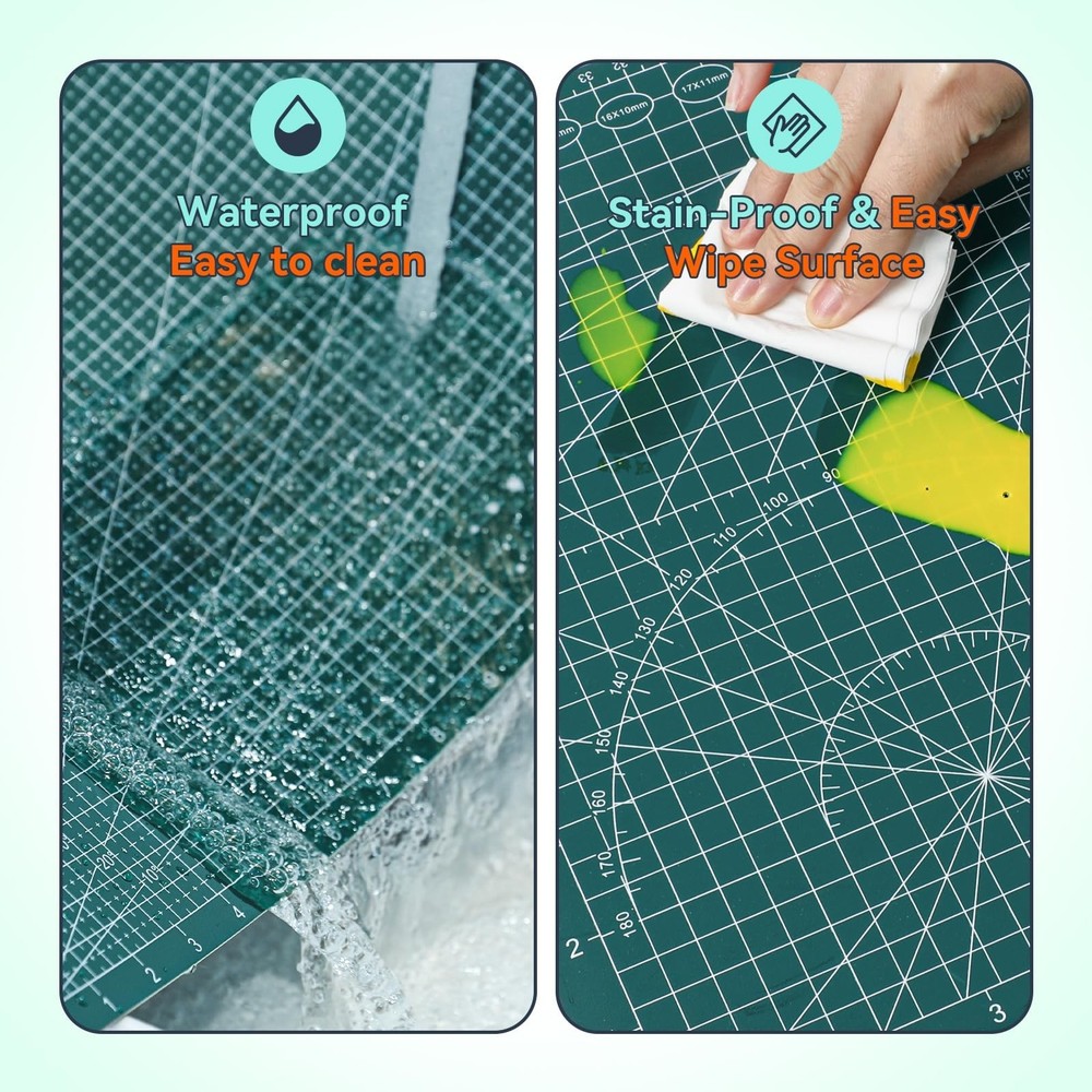 HTVRONT 5 Packs Self Healing Cutting Mat- 12" x 18” Double-Sided Cutting M