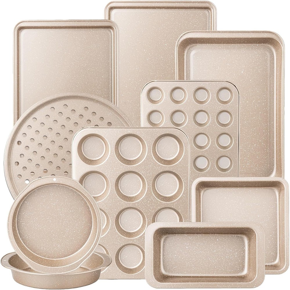 10-Piece Baking Pans Set, Bakeware Sets Nonstick, Baking Set for Oven Cooking