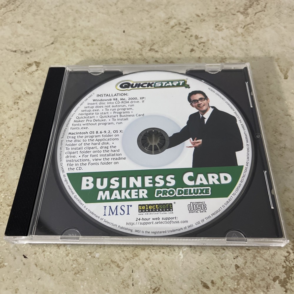 Quick Start Business Card Maker Pro Deluxe IMSI