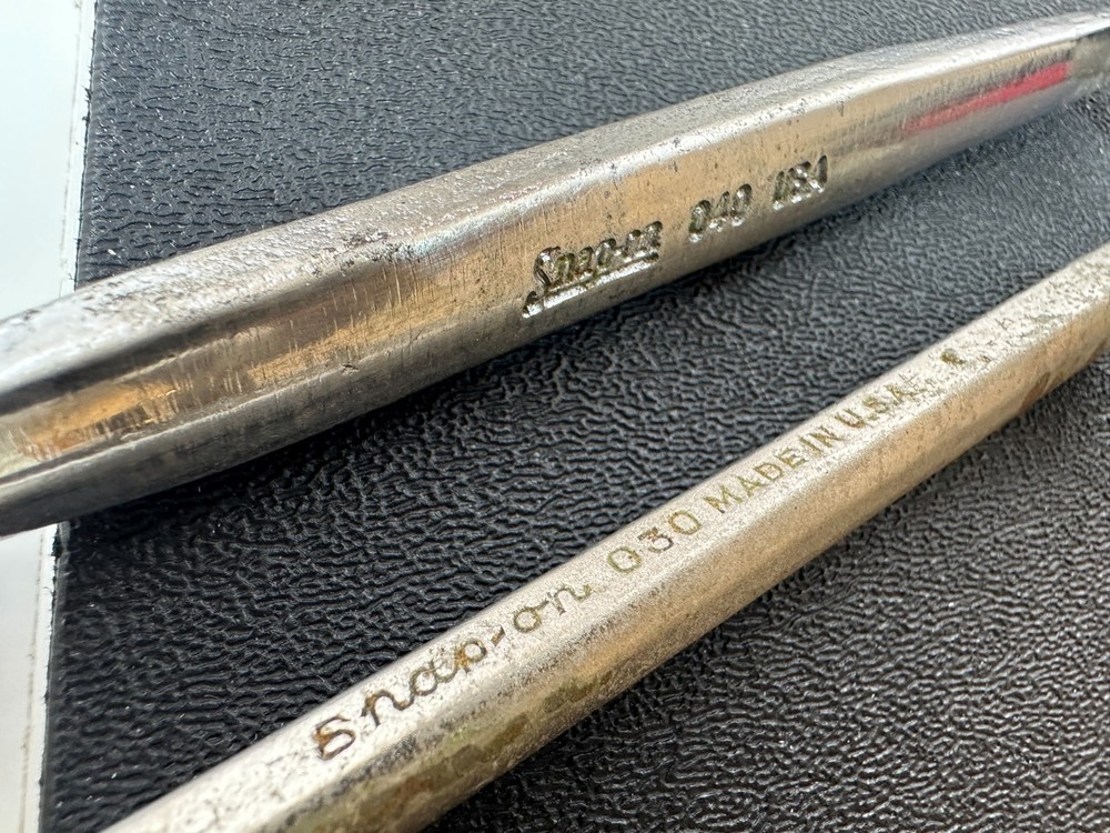 🇺🇸 Snap-on Tools USA 2pc Offset Slotted Screwdriver Set 040 030 Flathead, 90°