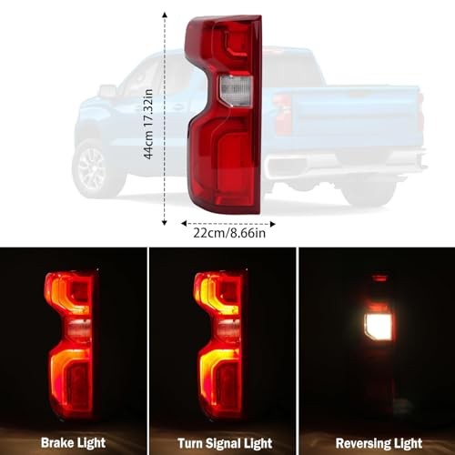 LED Tail Light Assembly Compatible with 2019-2023 Left Driver Side Led Type
