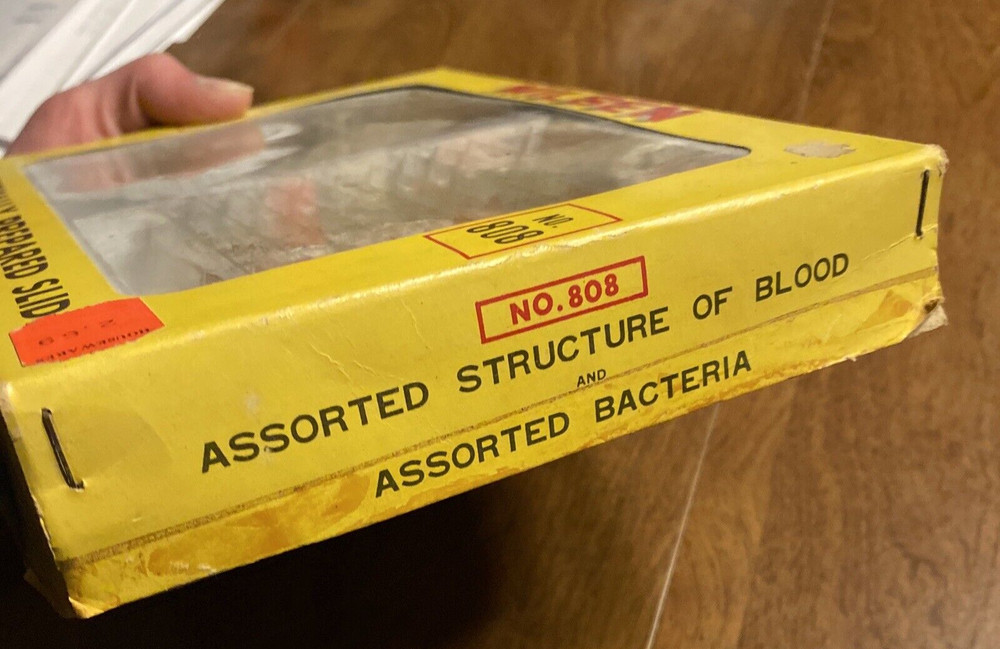 Milben Microscope 22/24 Prepared Slides Bacteria & Blood ***Missing 2 Slides***