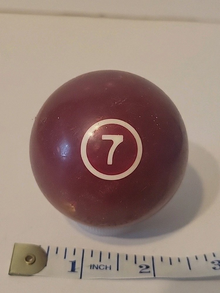 Vintage No. 7 Solid Red Pool Ball Billiard 2" Replacement (E)