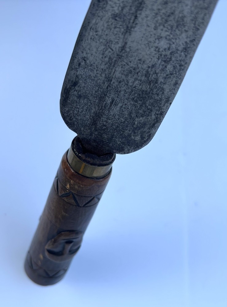 Handmade Dagger Knife With Carved Wood Handle Origin Unknown Primitive