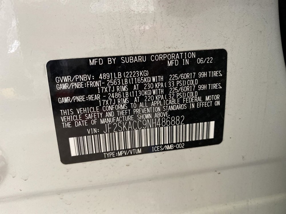 Engine ECM Electronic Control Module ID 22765AR600 Fits 22 FORESTER 1070030