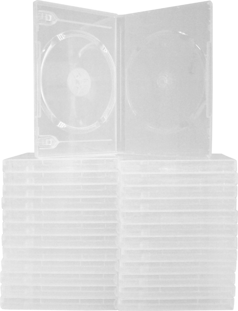 (25) Super Clear 14mm 2 Disc Capacity PREMIUM DVD Cases Boxes Disk #DV2R14CLPR