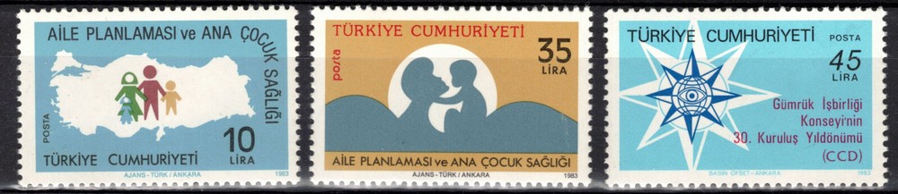 TURKEY Scott 2240-1 2242 Mint NH
