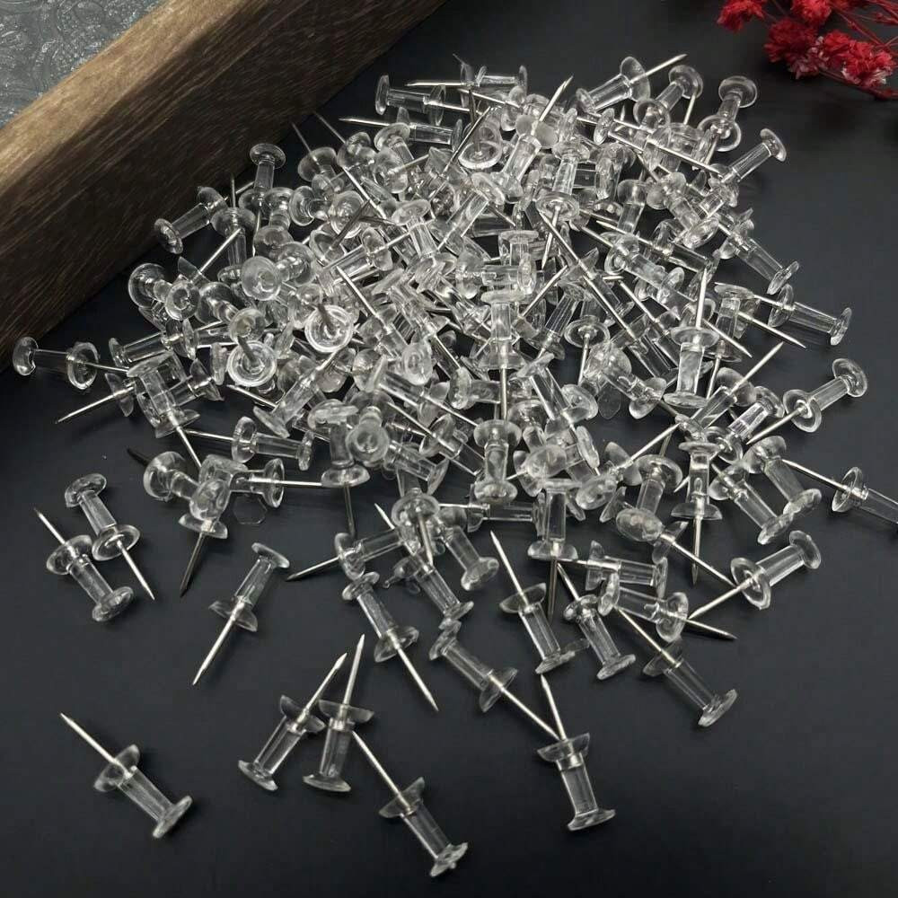 50pcs Thumb Push Pins Tacks Steel Point Thumb Tacks for Cork Board School Office