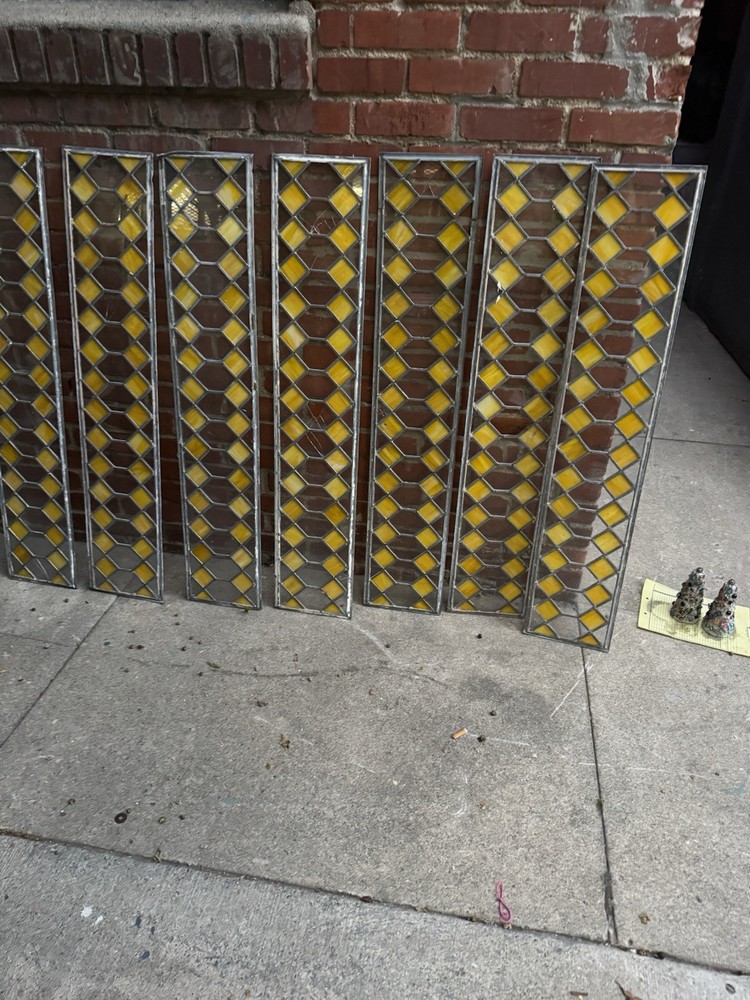 Vintage  Stained Glass Panels 44”