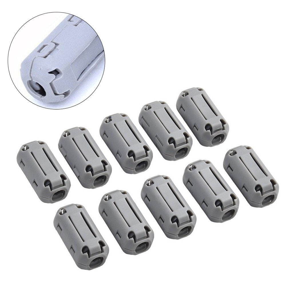 Ferrite Ring Clips 10 Pack for Reducing Interference in Various Cables