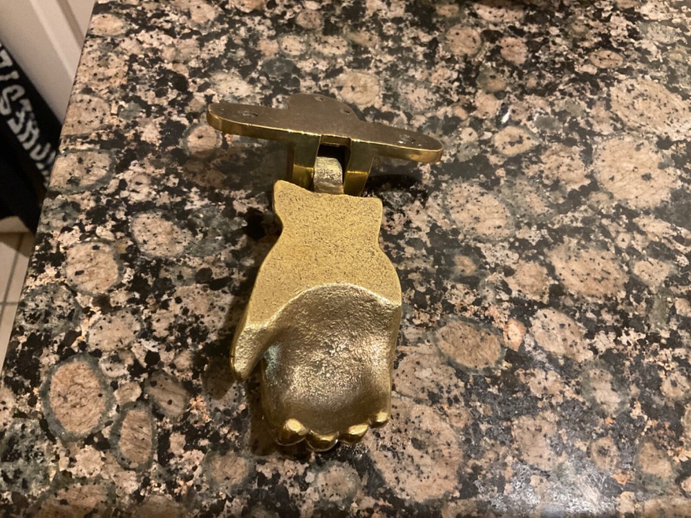 Vintage Solid Brass Hand Door Knocker