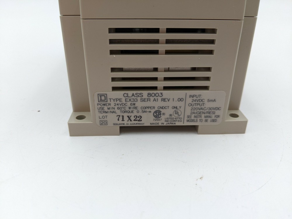 Square D 8003 EX33 Expansion Module Micro Controller Series A1 24 VDC 6W NOS