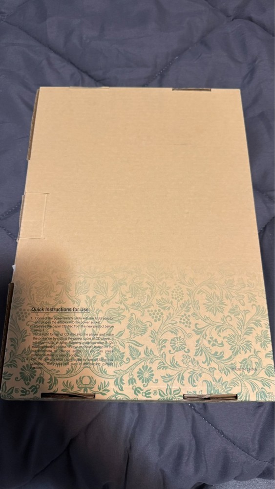 Wall-Mountable CD Player – White (USB Powered) w/ Box & Accessories (Opened)