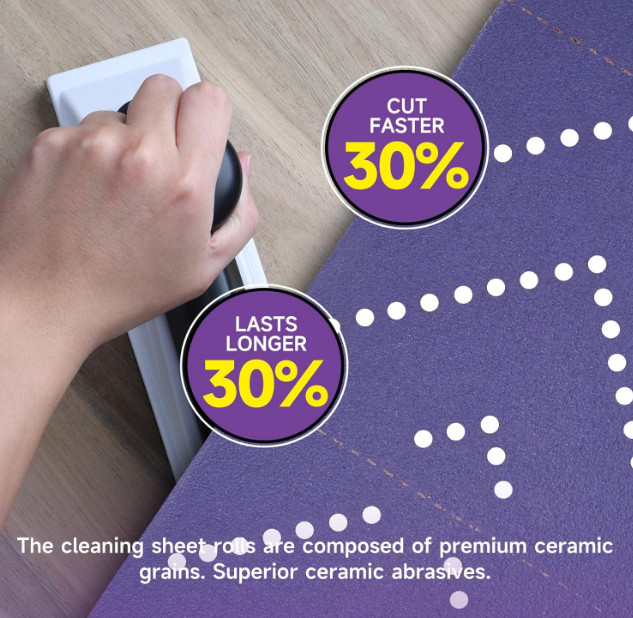 1 Roll 70mmx12m Automotive Clean Ceramic Sanding Sheet Roll for Woodworking P400