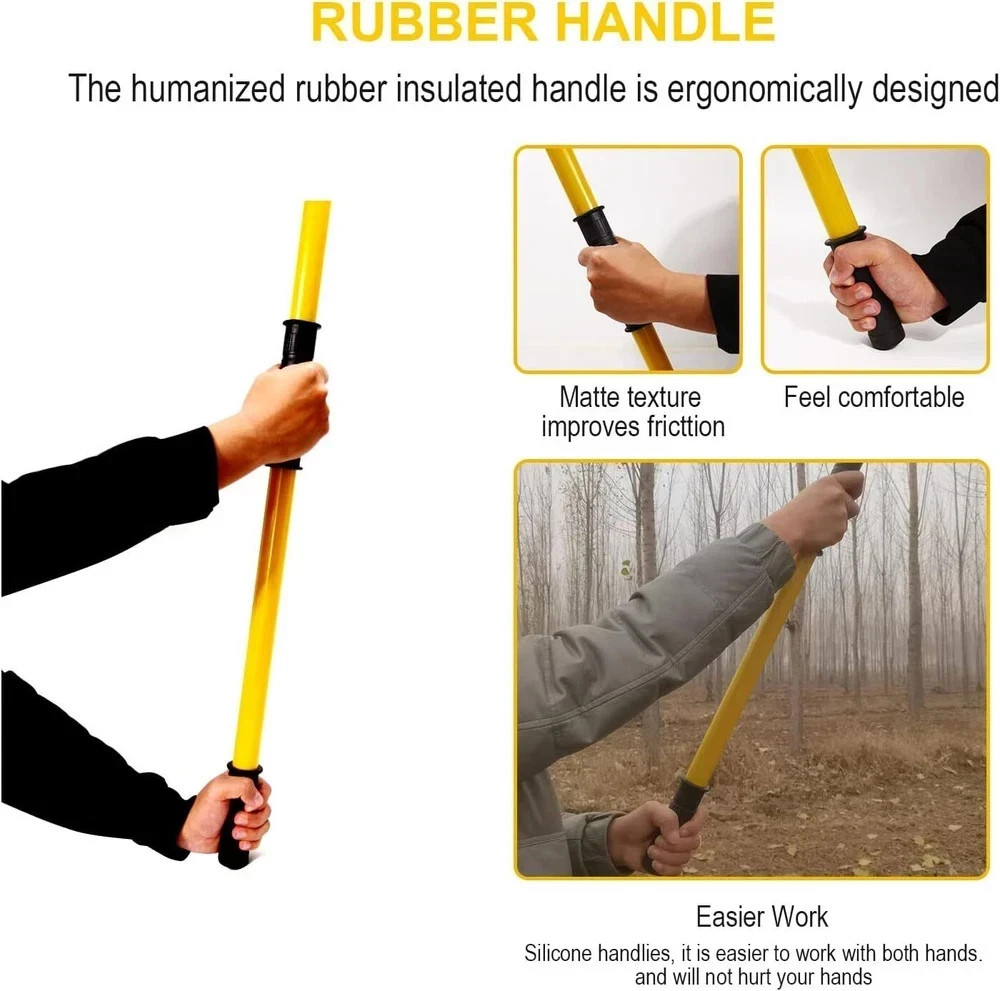 30 Feet Tree Pole Pruner, Durable Trimmers Handle, Manual Yellow