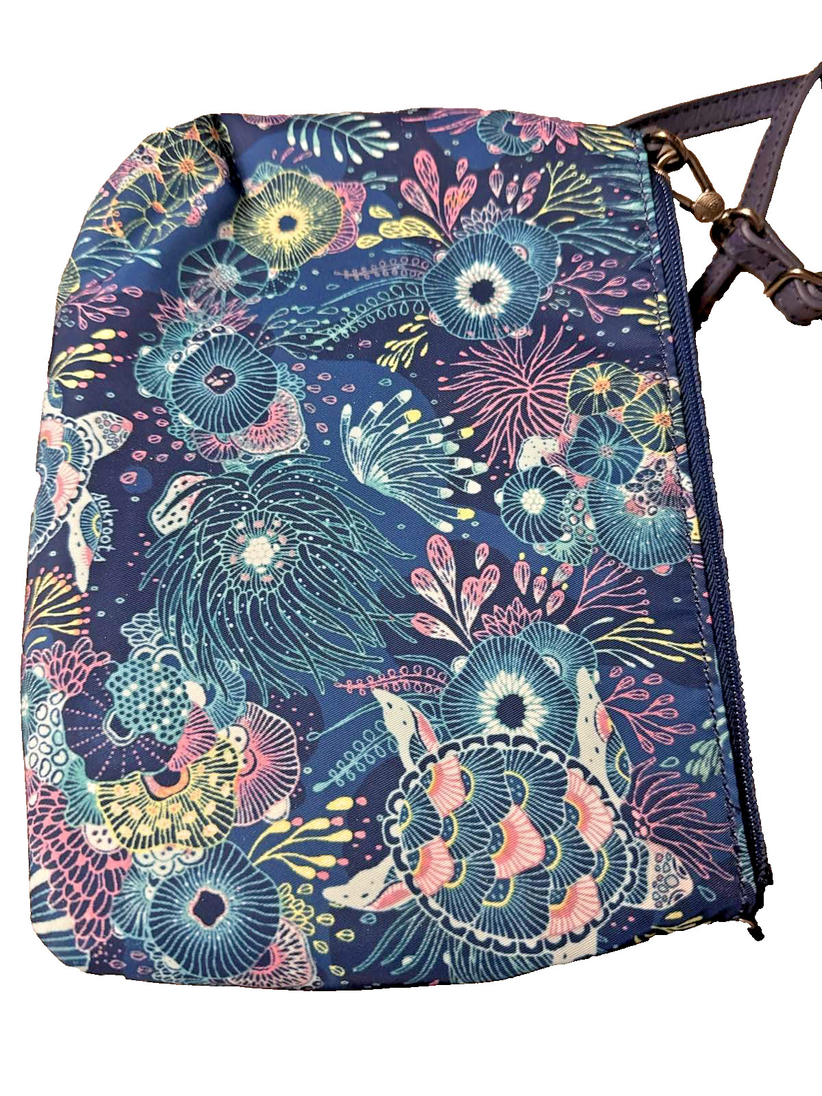 Sakroots Crossbody Bag Royal Blue Eco Twill Triple Zip Purse, EC, BOHO