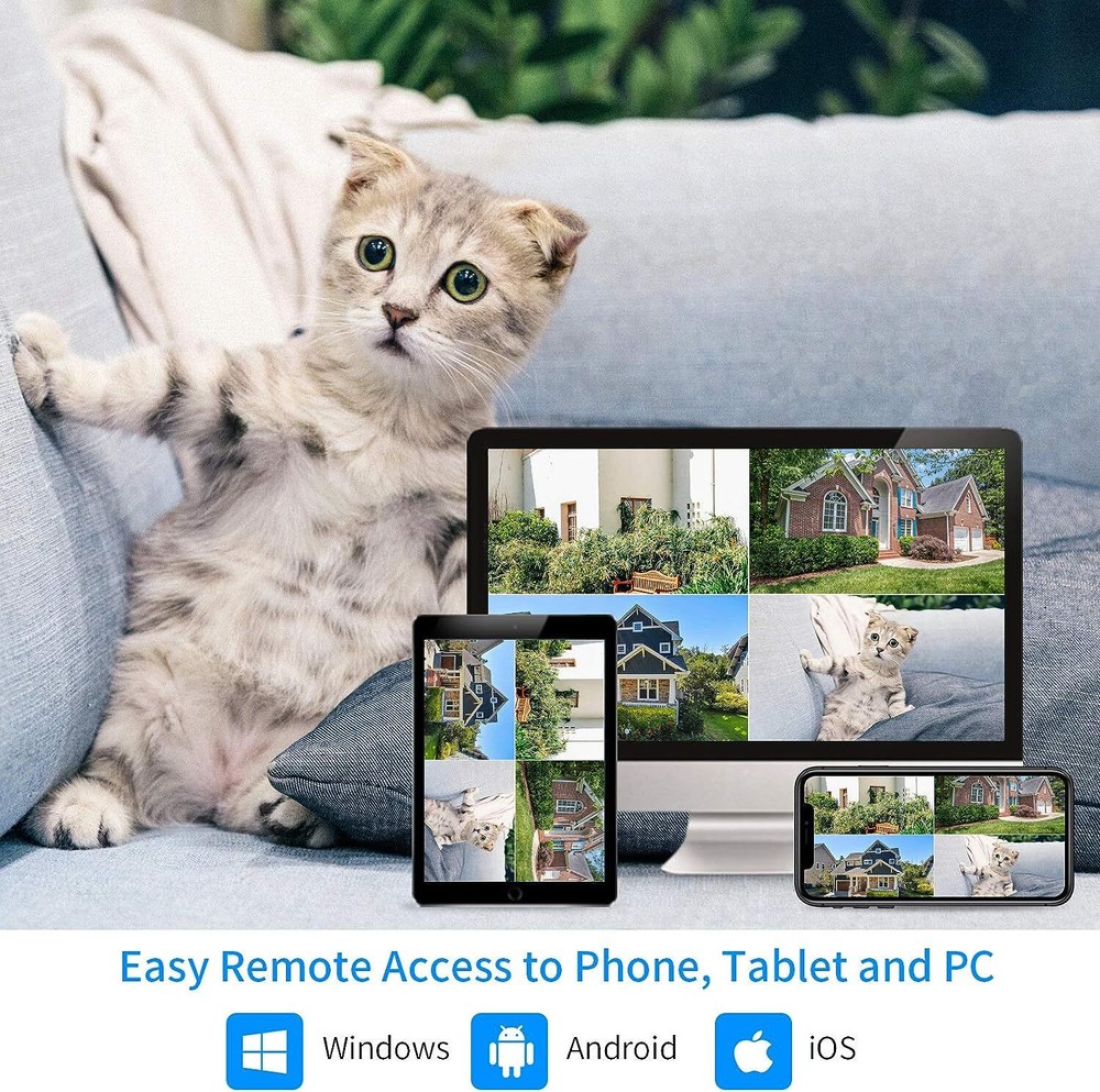 2K 3MP Outdoor WiFi Security Camera For Hiseeu Wireless Security Camera System