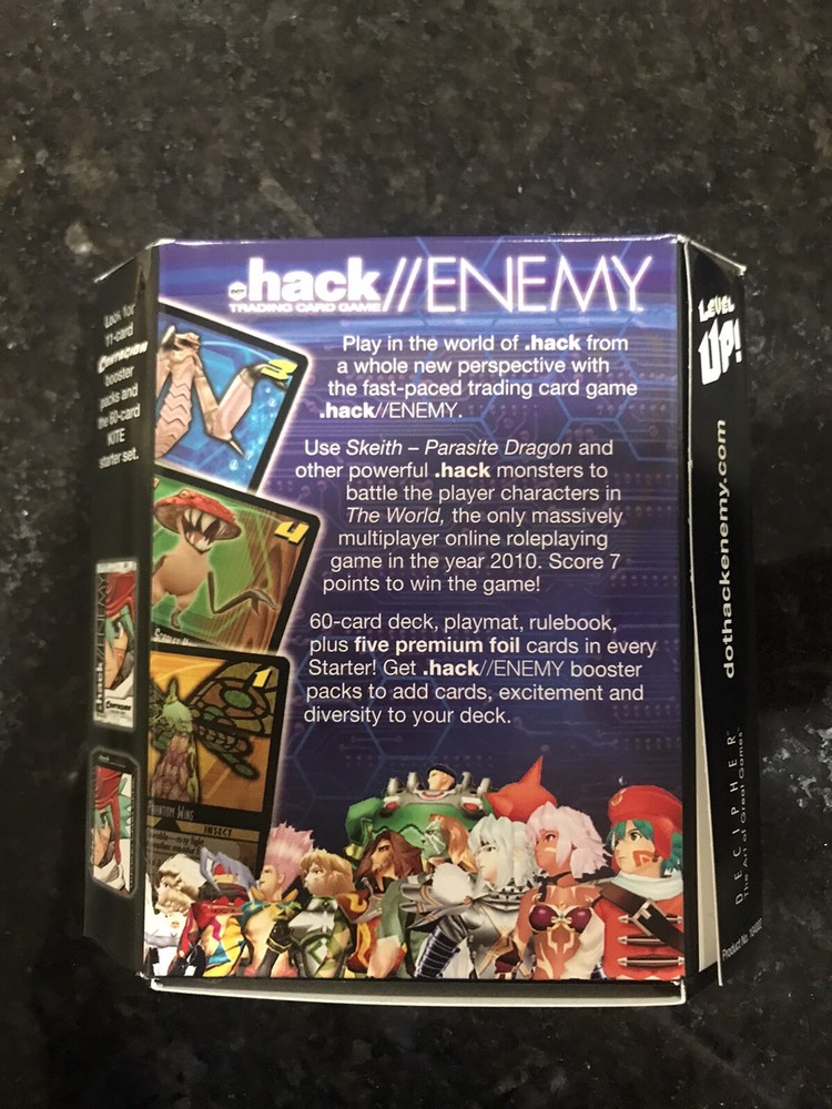 .hack ENEMY TCG CCG Deck Lot - SEALED dot Hack Starter Decks 6