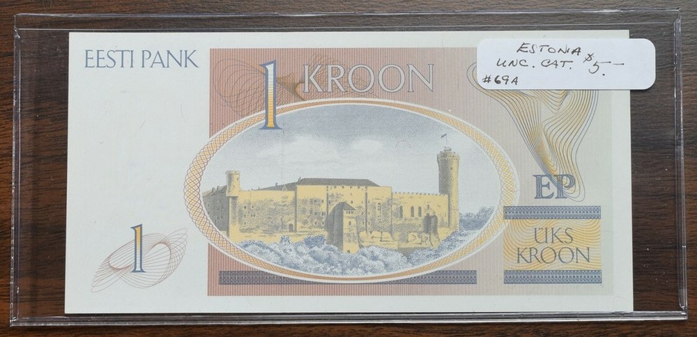 Estonia $1 Kroon Note - UNC - CAT $5