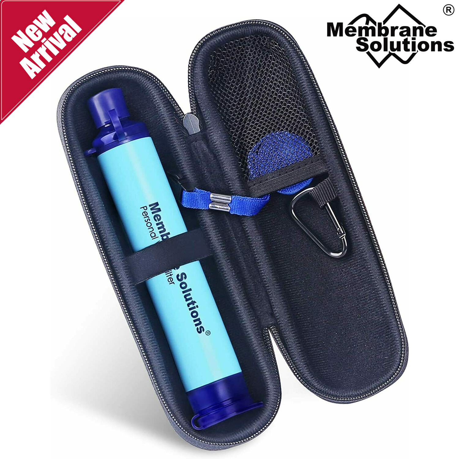 Outdoor Water Filter Straw w/Carry Case Water Filtration System Water Purifier