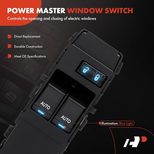 Replacement Driver Power Window Switch for 11-14 Dodge Challenger