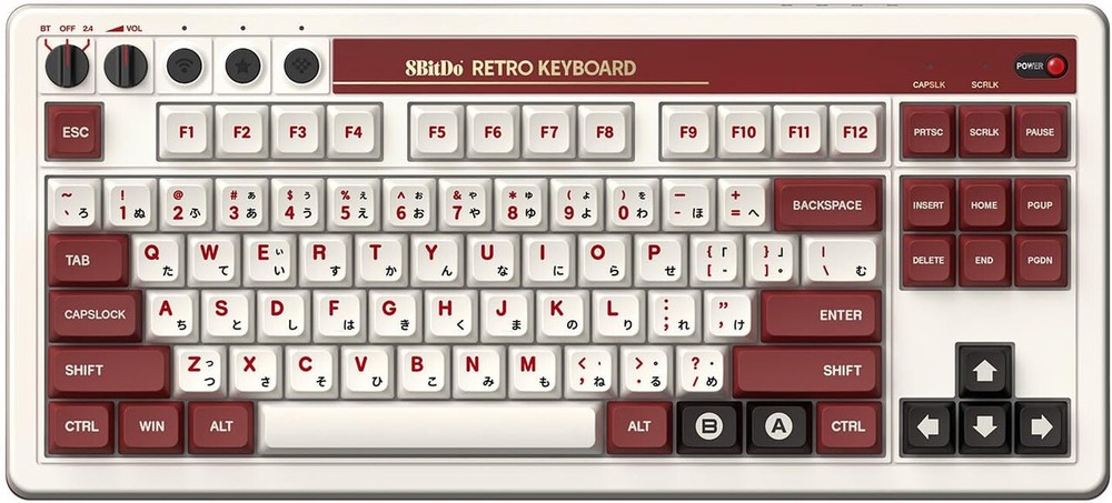 Retro Mechanical Keyboard for Windows & Android Famicom Edition - 8BitDo