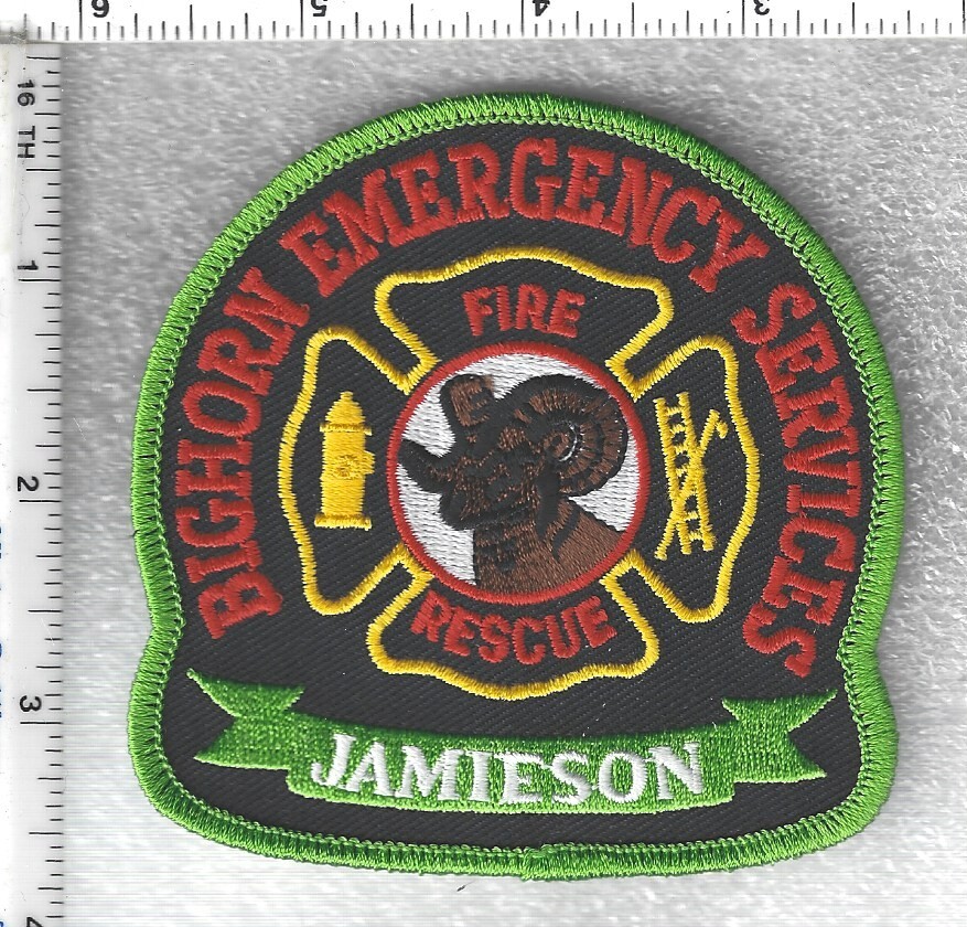 Jamieson Bighorn Emergency Services Fire-Rescue (Alberta, Canada) Shoulder Patch