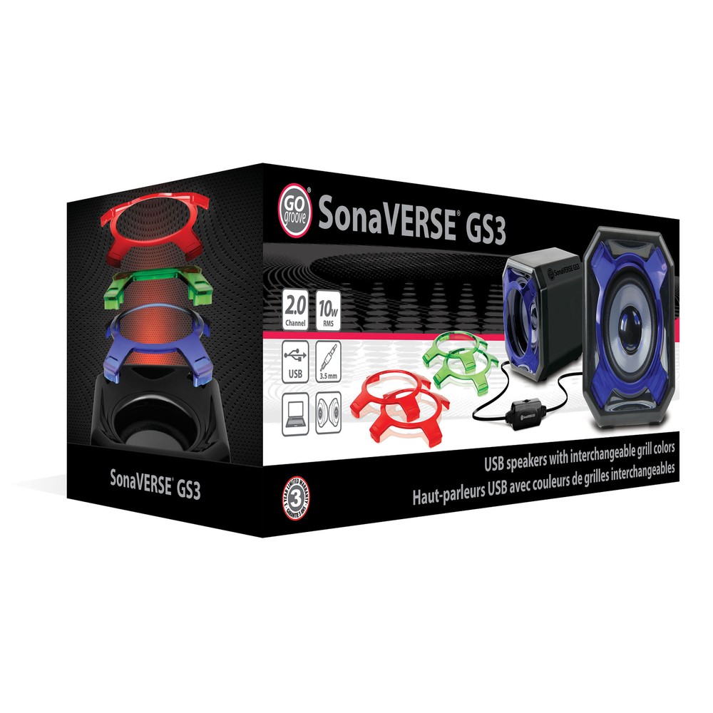 USB Computer Gaming Speakers with Interchangeable Grills & Powerful 5W Drivers