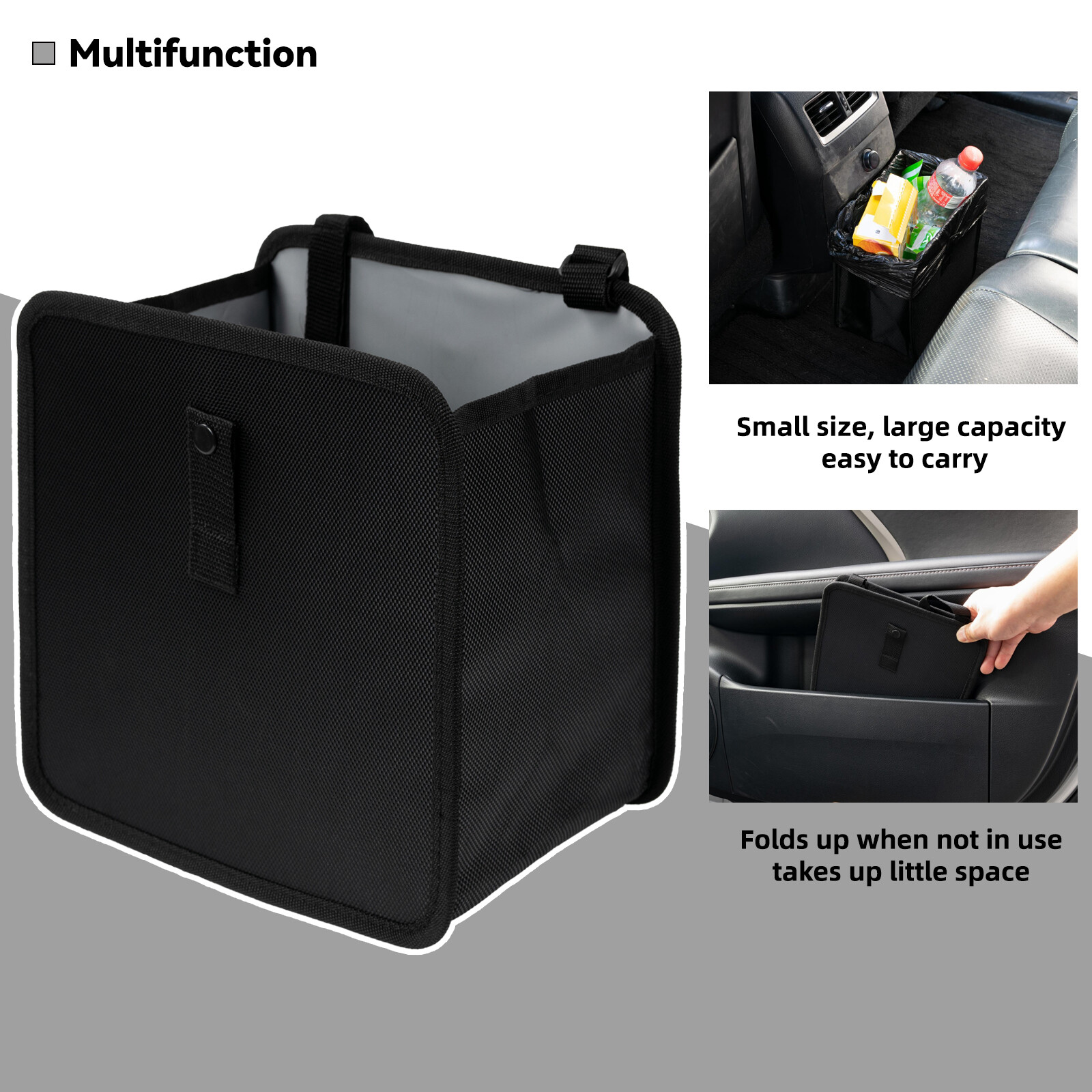 Waterproof Car Truck Trash Can Garbage Litter Bin Bag Seat Organizer Accessories