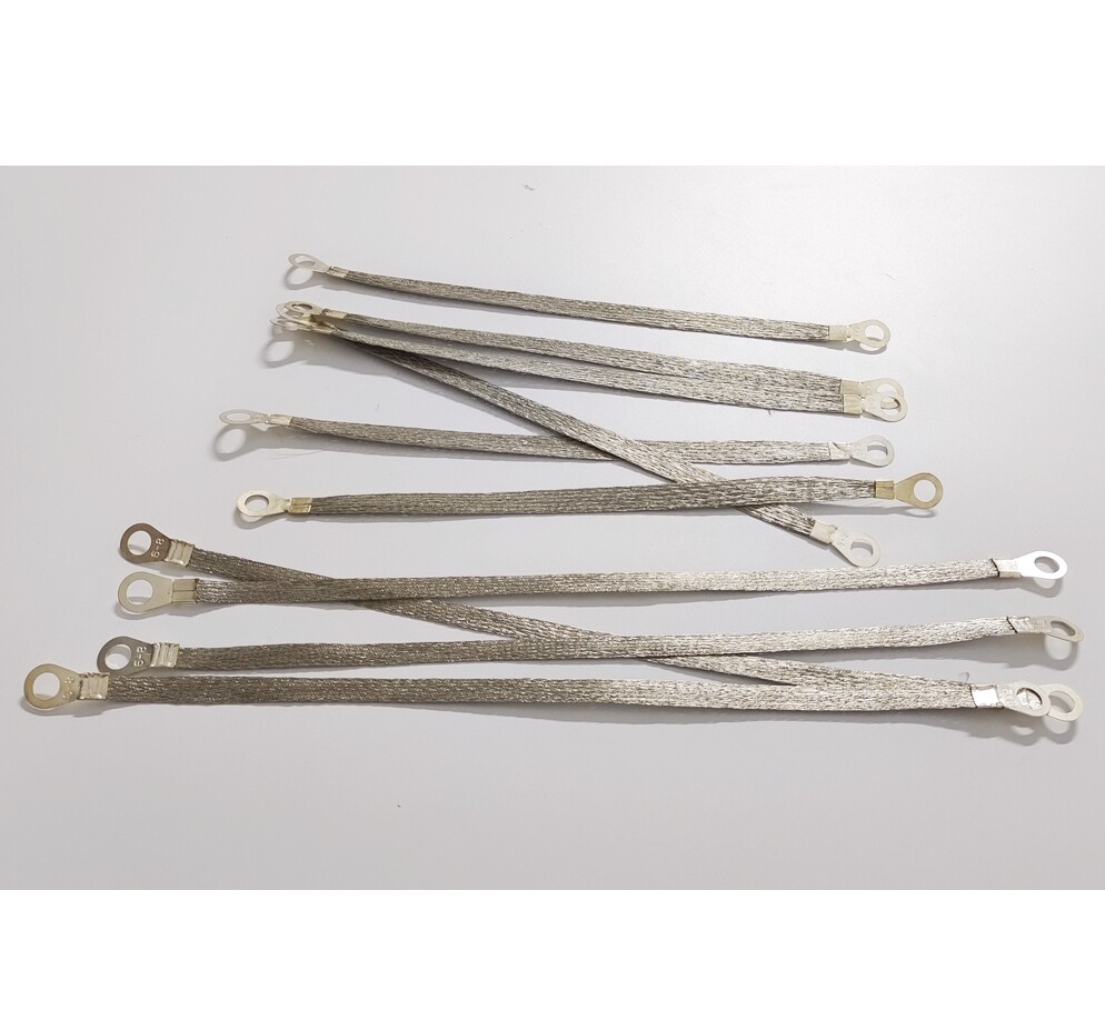 10X Braid Ground Strap Car Engine Ground Strap Cable Firewall Hood Wire End Kits