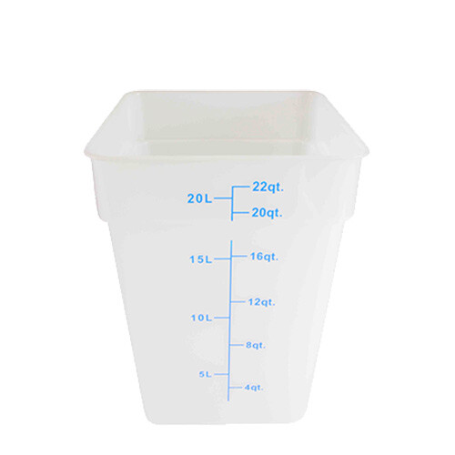 Thunder Group PLSFT022TL 22 Quart Translucent Square Food Storage Container