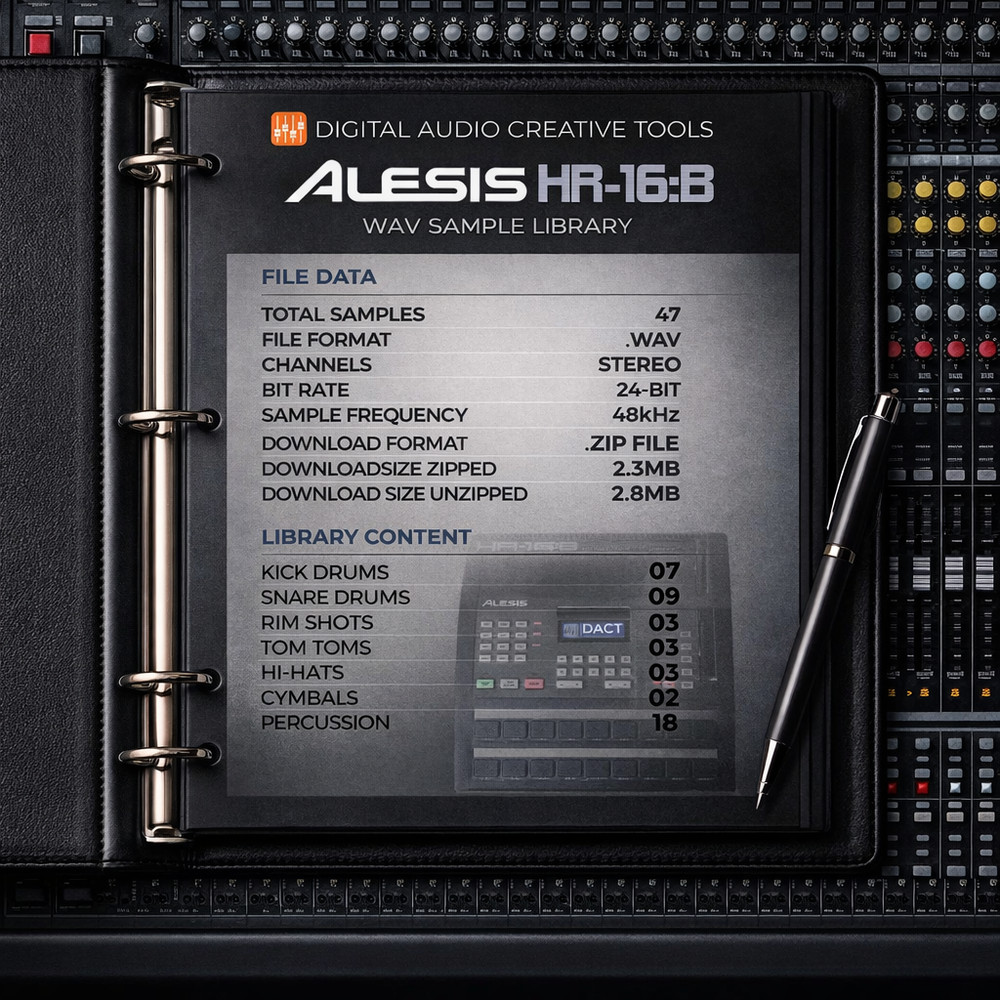 Alesis HR-16:B Drum Machine Sample Library