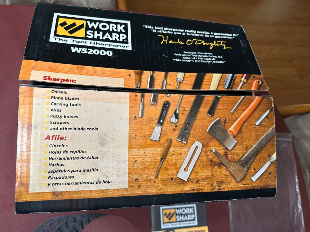 Work Sharp The Tool Sharpener WS2000, With Large 30 Page Step By Step Tool Guide