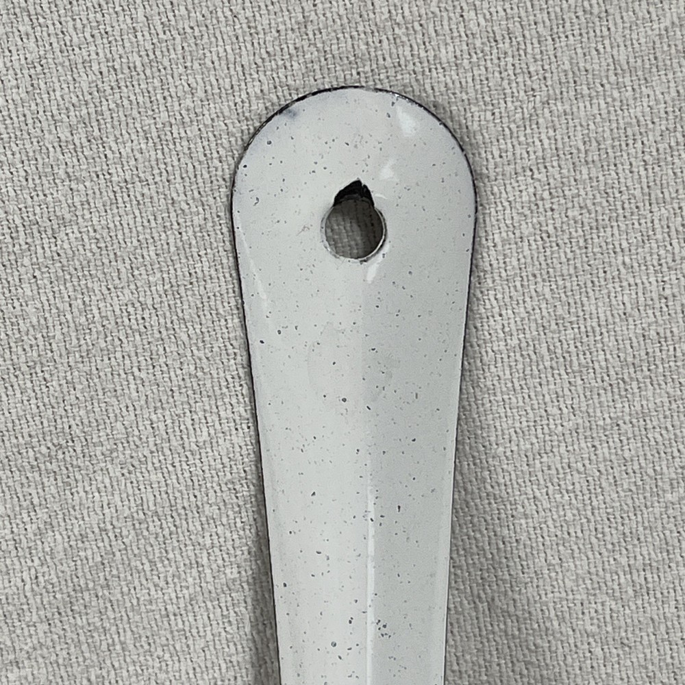 Enamelware Buffalo Spoon white 12" Kiln Fired Daugherty Studio