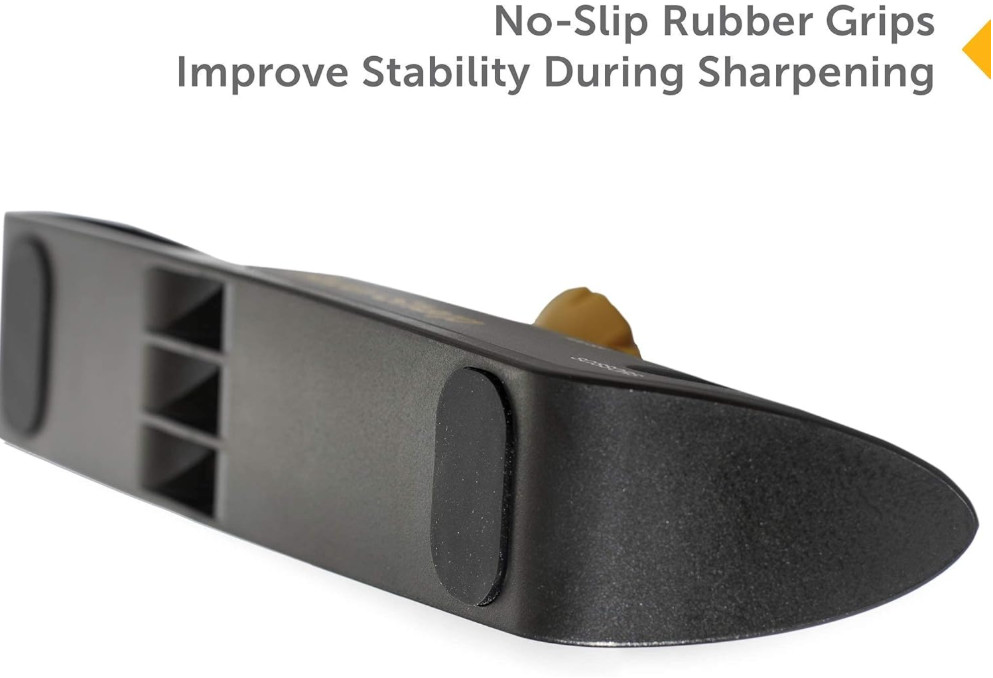 RazorSharp Knife Sharpener, Adjustable Angle Guide, Diamond Ceramic Stones