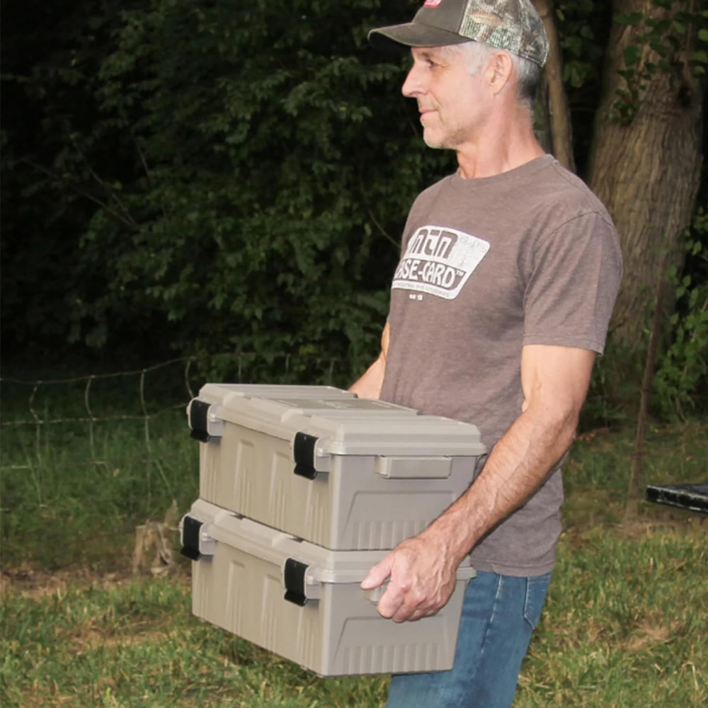 ACDC30, Divided Ammo Crate Utility Box, Water- Resistant, Stackable, Snap Latch,