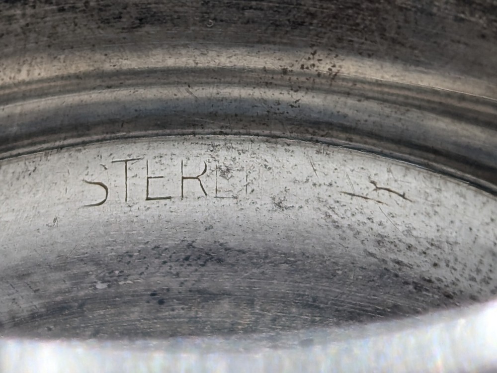 Webster Sterling Silver Napkin Ring "S" initial engraving