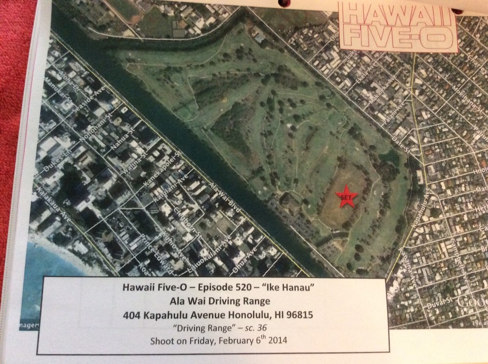 HAWAII FIVE-O ORIGINAL SCRIPT 520 TECH SCOUT SHOOTING SCHEDULE 2014 IKE HANAU