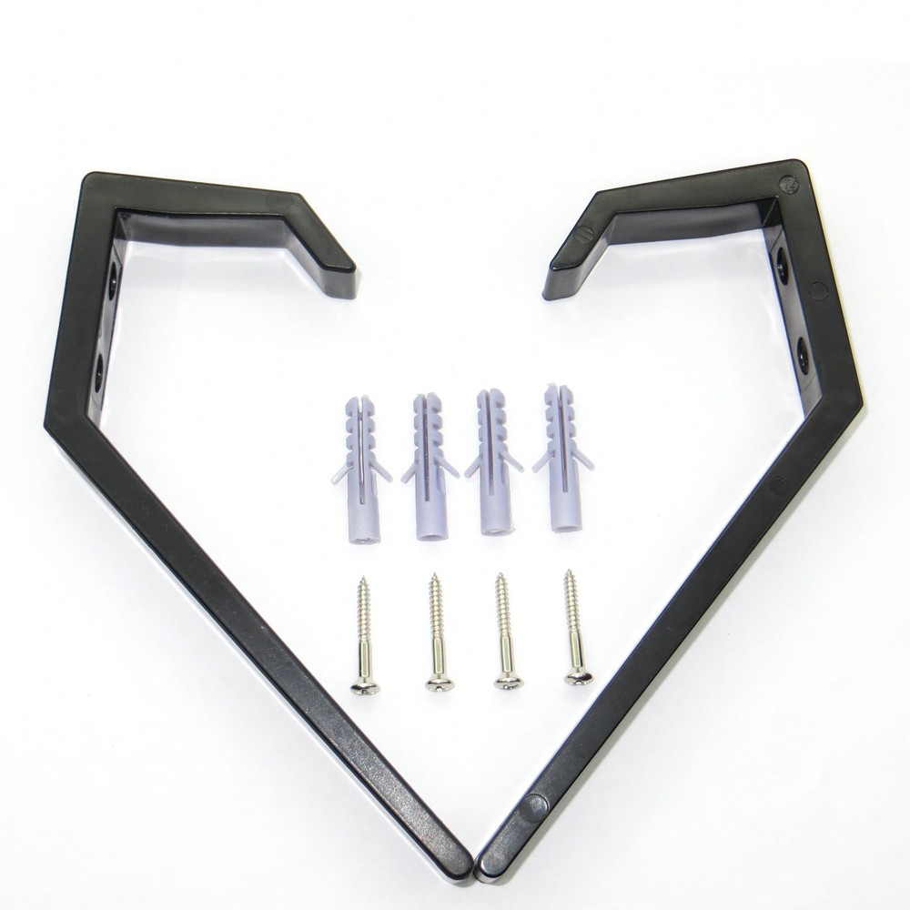 2 pcs Multi-function Black /Skateboard / Plastic Wall Mount Rack Storage