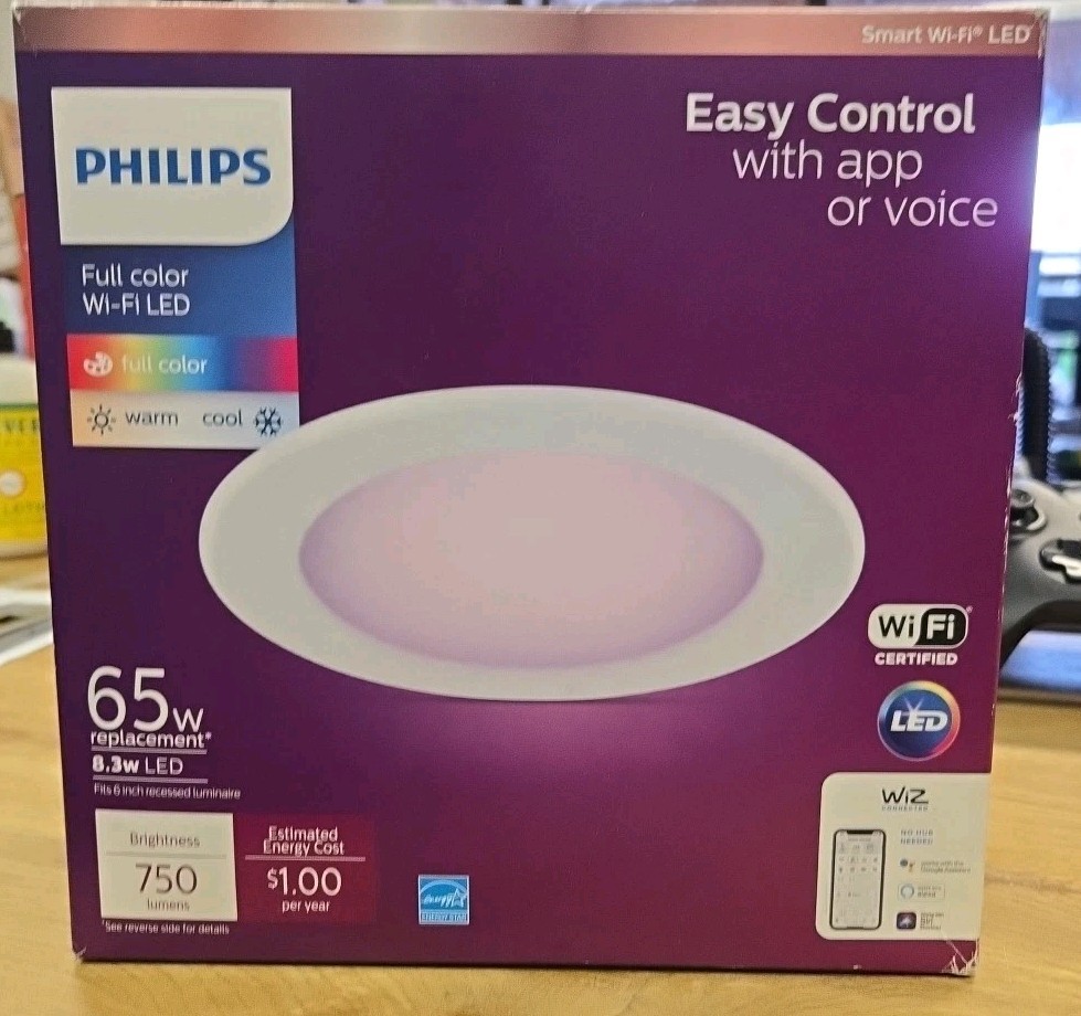 Philips Smart Wi-Fi LED Downlight & Recessed Spot - White