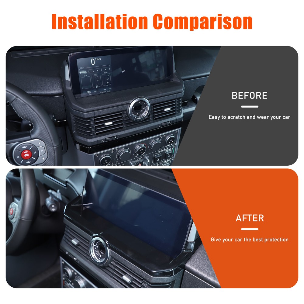 ABS Gloss Black Navigation Screen Frame Cover for Ineos Grenadier