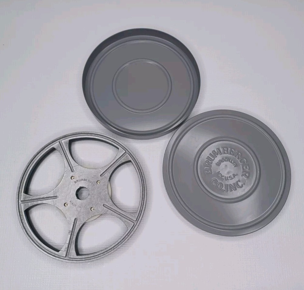 Brumberger 5" Grey Metal Reel Case