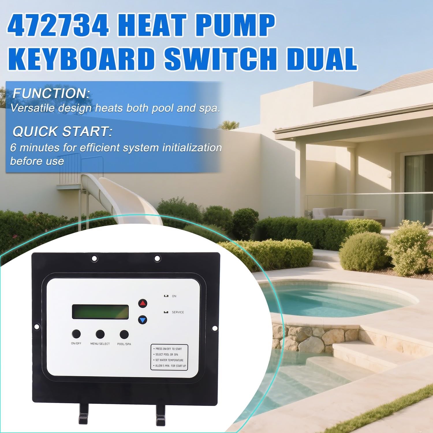 473711 Auto Heat Control Board Assembly Replacement for Pentair Pool Spa Heat