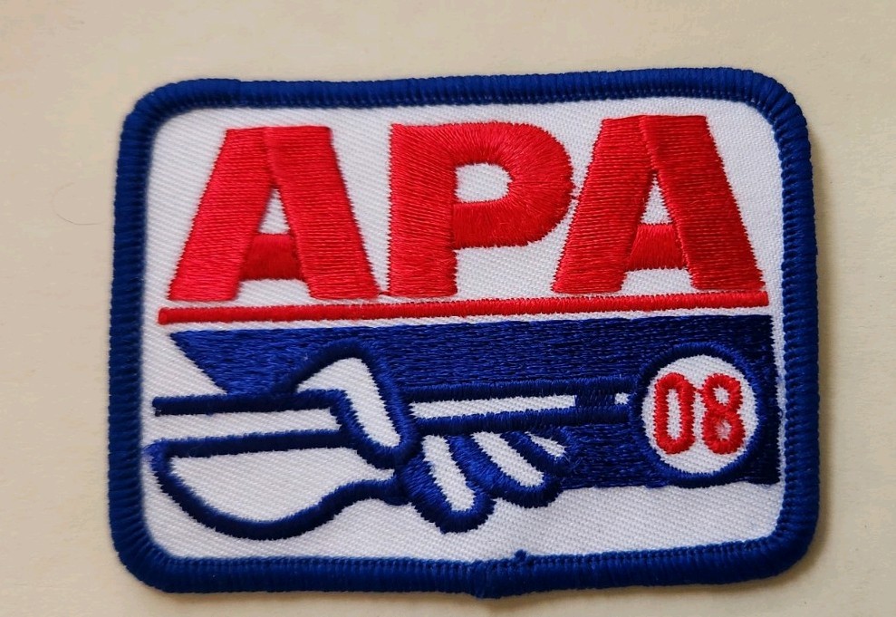 APA 2008 MEMBERSHIP PATCH  AMERICAN POOLPLAYERS ASSOCIATION