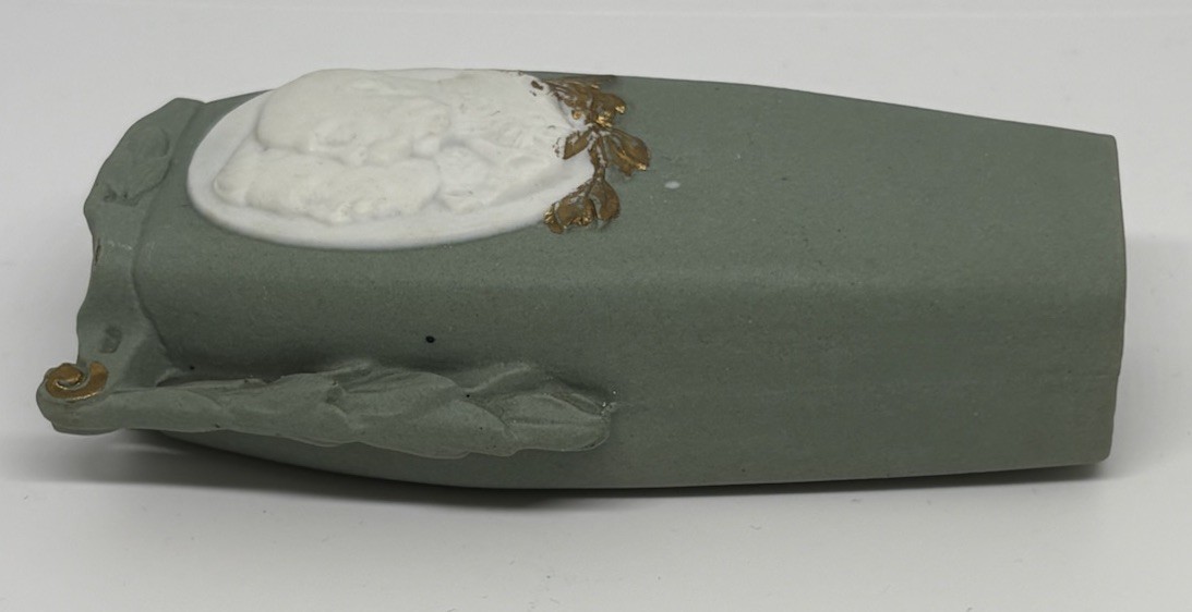 Antique German Commemorative Bisque Vase Kaiser Wilhelm Franz Joseph 1779 c.1914