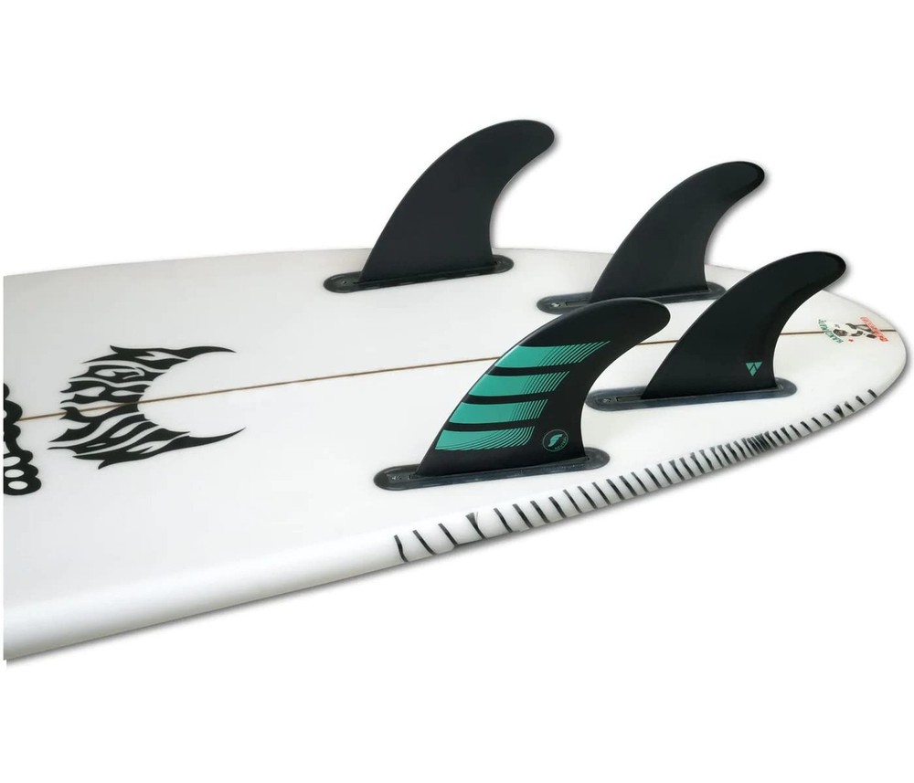 F6 Alpha 5-Fin Set Carbon-Teal M