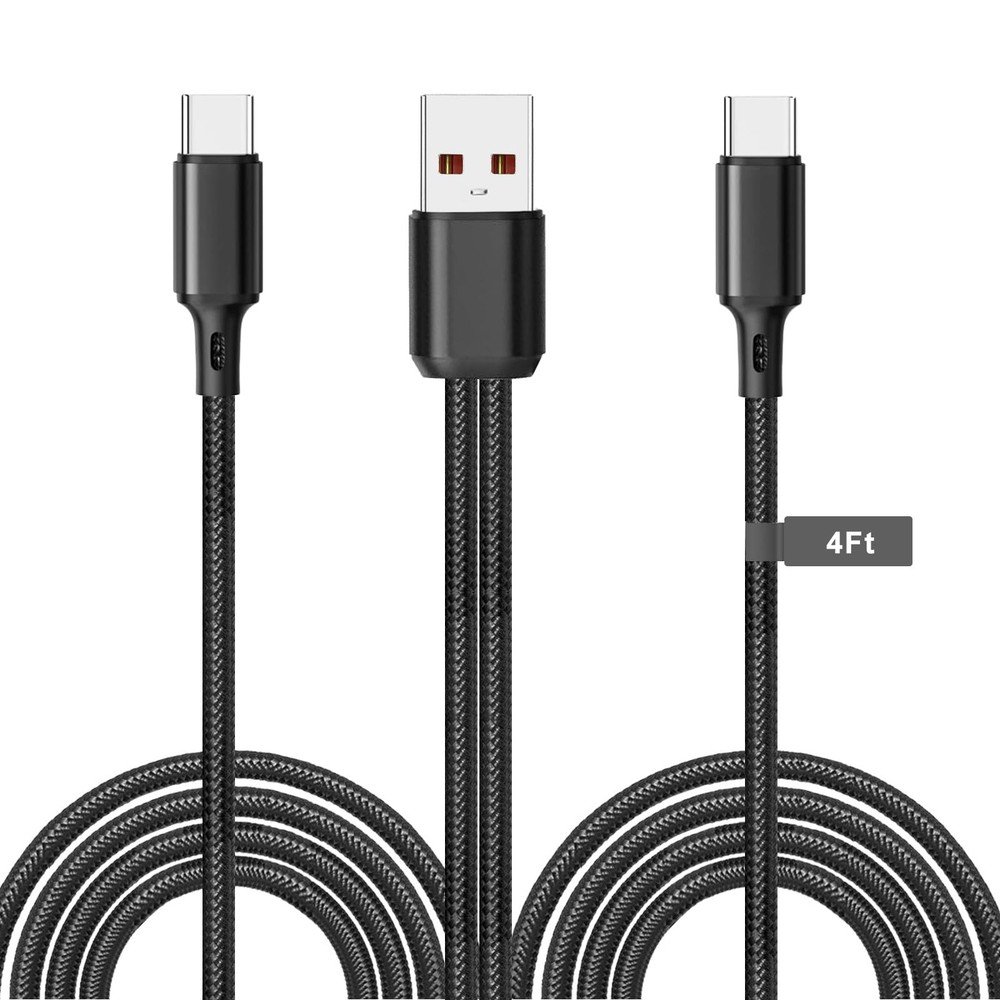 UCEC Dual USB C Cable, 4ft A to Type C Splitter Charging Black