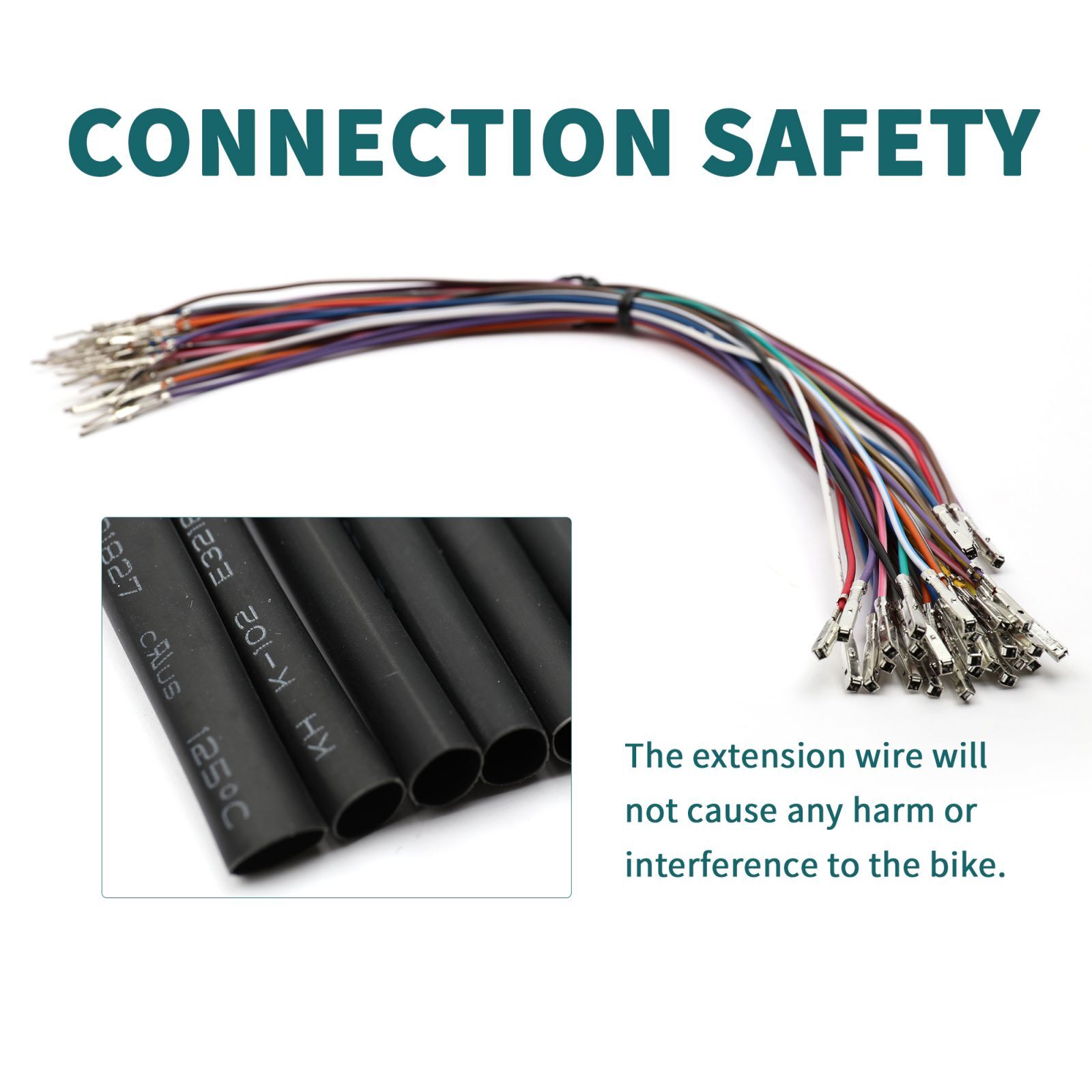 14" 16" Handlebar Electronic Extension Wire Cable Harness Kit For Harley Touring