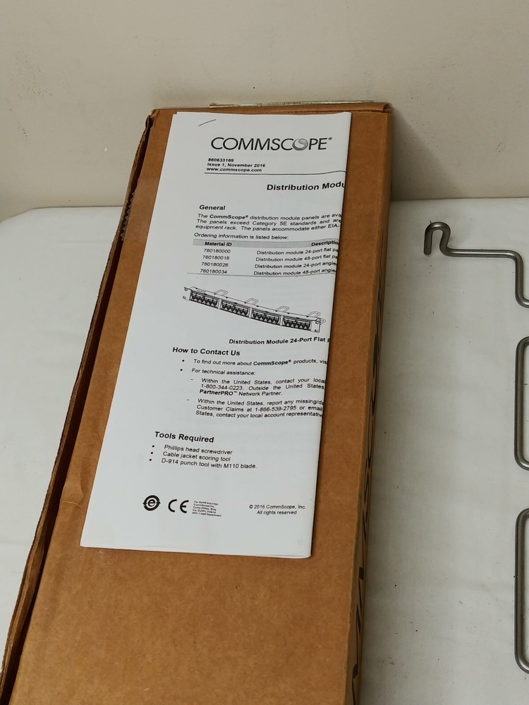 COMMSCOPE CPP-5E-DM-1U-24 CAT 5E 24-PORT PATCH PANEL NEW OPEN